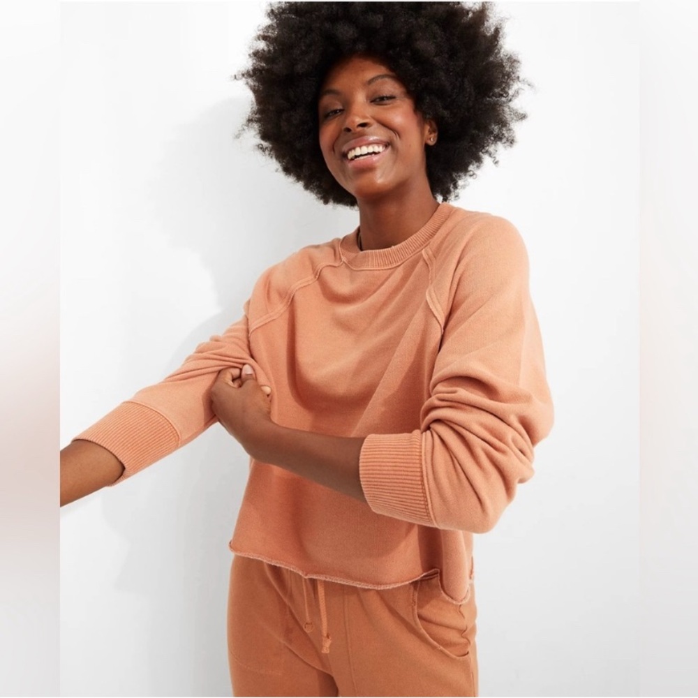 Aerie - The Coral Crop Top cotton / Polyester blend